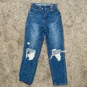 Adorable high waisted paper bag jeans - SIZE Small
